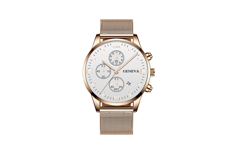 Business, Daily Occasion Casual Color Block Buckle Quartz Watch Men's Watches