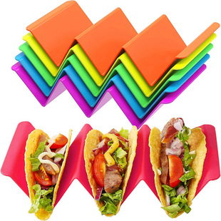 Amazon Explosive Plastic Multicolor Wave Taco Pancake Rack Tray Taco Pancake Rack Taco Holder