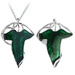 Movie and TV Surrounding Lord of the Rings Elf King Leaf Shape Alloy Brooch Personality Creative Corsage Pin Small Gift