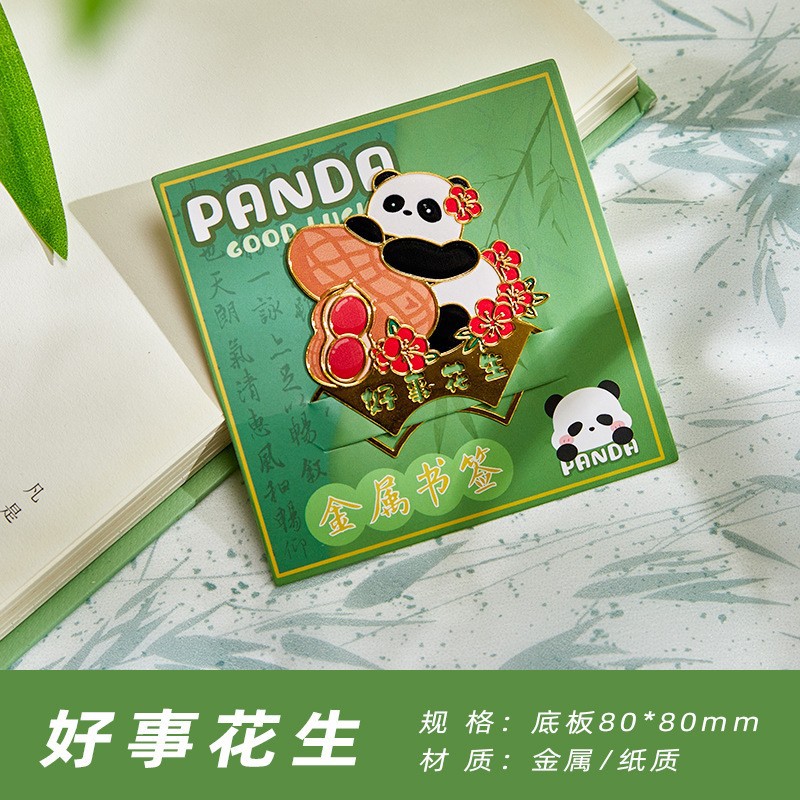 Lindo Panda creativo marcador de metal colgante de dibujos animados niños regalo de graduación estudiante marca de lectura clip de Página de Libro