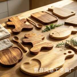 跨境木质圣诞节套装奶酪托盘万圣节派对披萨蛋糕盘糖果水果托盘