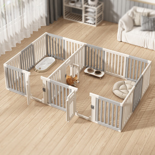 Pet fence gray -white color -colored balcony dog ​​fence anti -jailbreak room dog fence, one guard dog nest cage