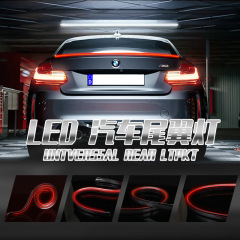 自動車汎用炭素繊維テールランプled多機能流水方向高レベルブレーキランプ後にテールランプを邪魔する