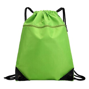 Manufacturer in stock simple outdoor sports waterproof Oxford cloth drawstring backpack student football bag basketball bag printing