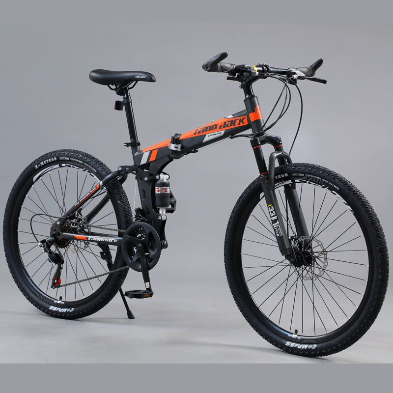Shock-absorbing folding mountain mountain bike