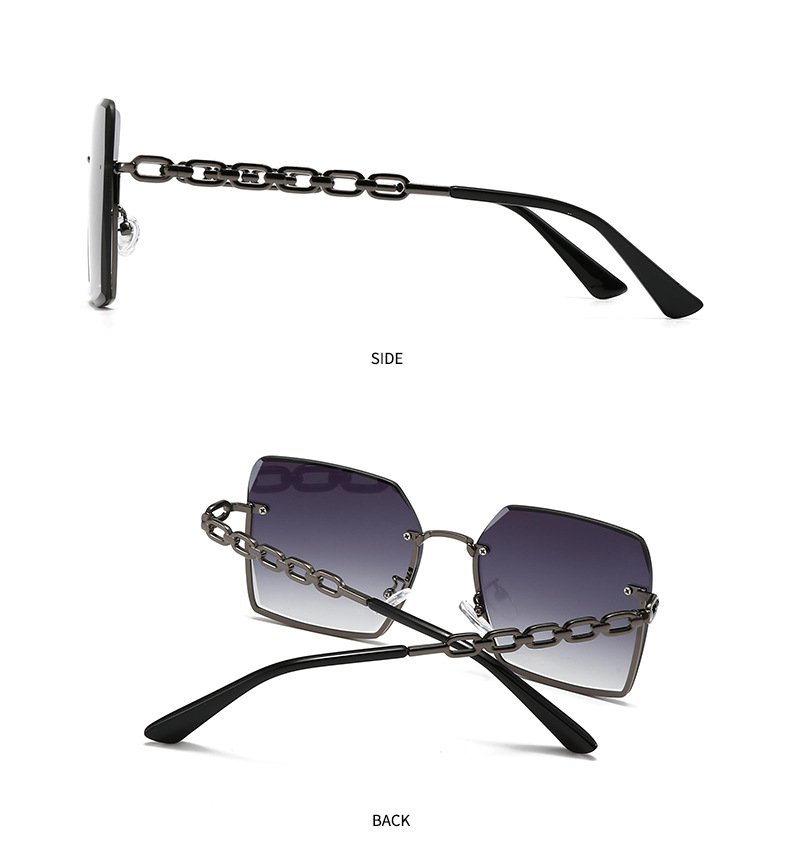 Cross-Border Export New Modern Retro Square Frame Rope Decorative Sunglasses Ins Style Street Style Big-Name Sunglasses 2515_voghion.com