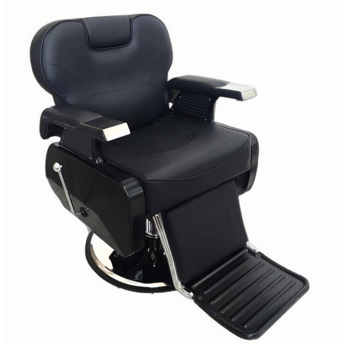 Silla de barbería de metal transfronteriza silla de barbería de comercio electrónico silla de barbería transfronteriza silla de barbería de acero inoxidable silla de plata fábrica al por mayor