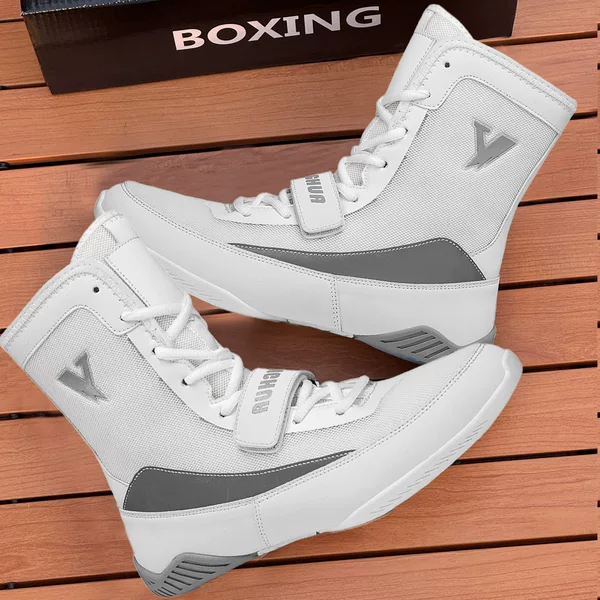 Professional Boxing Shoes, Men's Wrestling Shoes, High-Top Fighting Training Shoes, Boots, Muay Thai Boxing Shoes, Fitness Sanda Shoes for Men and Women