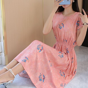 M-6XL��a�޾I�B��ȹ�����L���L��������ӡ���ȼ�ɳ���黨�B��ȹ