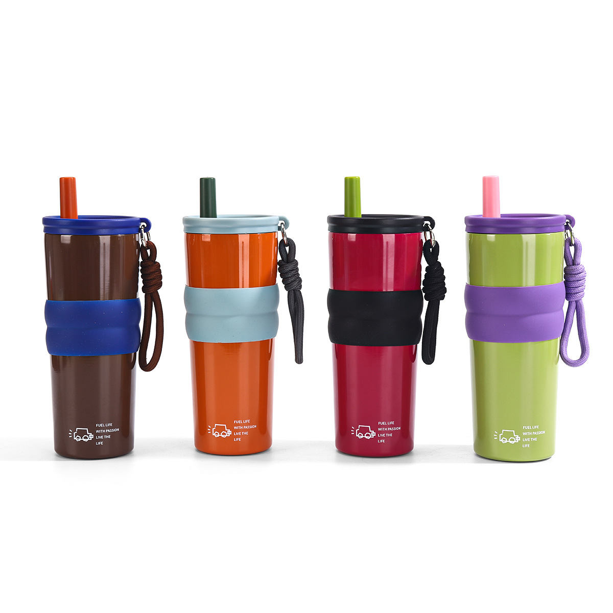 New 316 Stainless Steel Insulated Large-Capacity Ice Cup, Outdoor Top Quality Portable With Handle And Straw, Coffee_voghion.com