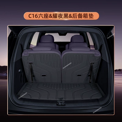 Trunk Mat | New Car Interior Modification - six-seats-yaoye-black-trunk-main-cushion-backrest-cushion-leapmoon-c16