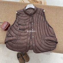 2026新款90白鸭绒羽绒服短款马甲绗设计坎肩自吸扣外有吊牌有领标