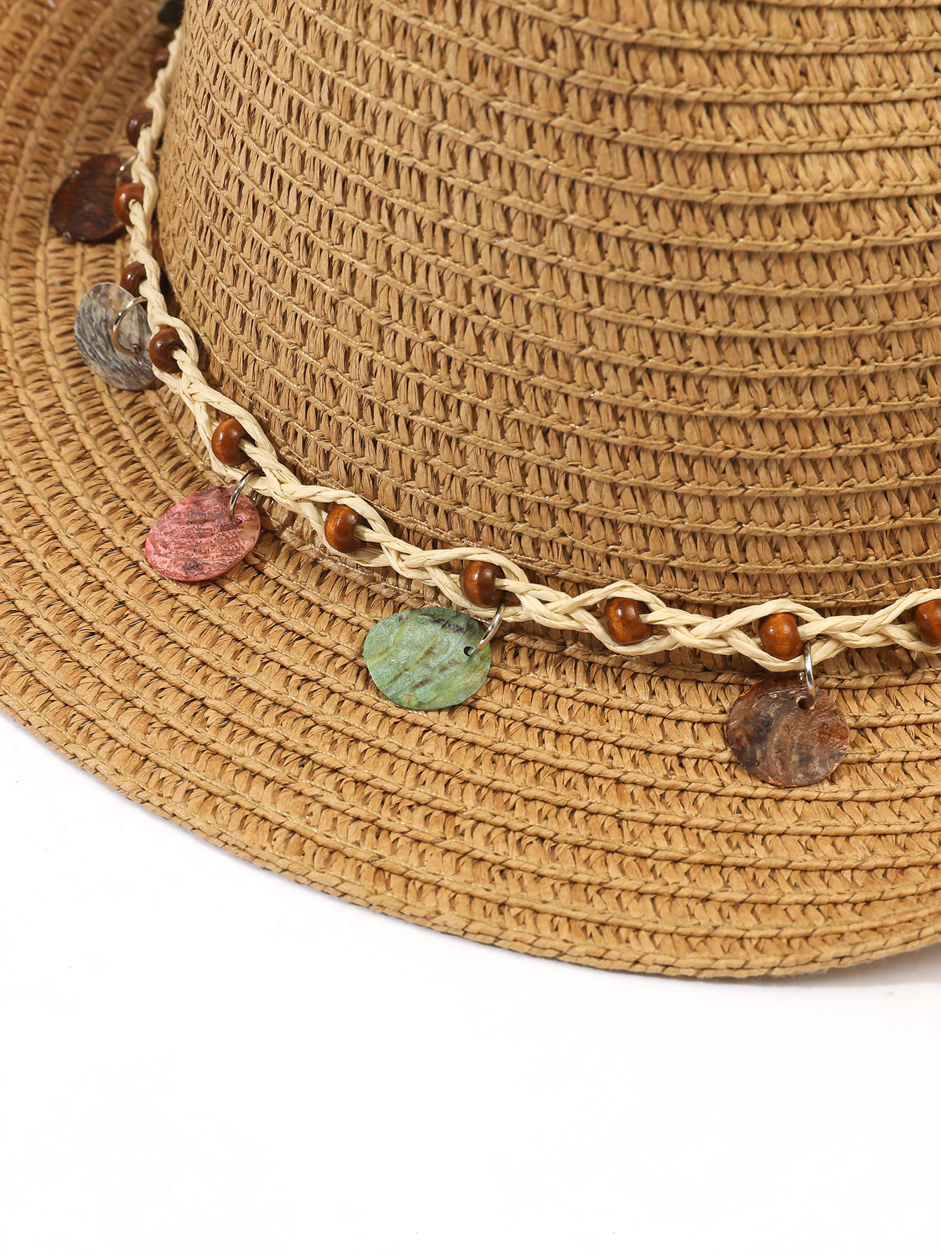 315g Weight Sun Hat, Straw Hat Hats Type Holiday, Beach Occasion Straw Material Geometric Pattern Summer Season Women's Gender Vacation, Classic Style Style Curved Eaves Rim Women's Vacation Classic Style Geometric Curved Eaves Sun Hat Straw Hat 16