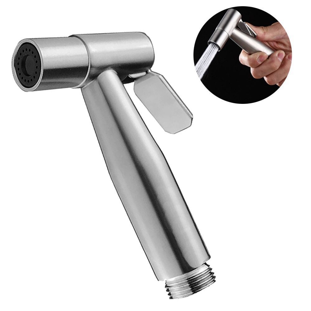 Toilet stainless steel spray gun, women's washbasin set, one inlet and two outlets Angle valve faucet, high-pressure nozzle, bathroom cleaner undefined