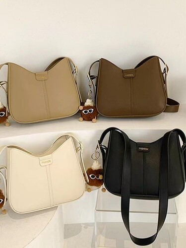 Saddle bag, women's armpit bag, one-shoulder crossbody bag, chanel style, high-end bag, all-matching soft leather bag, 1272