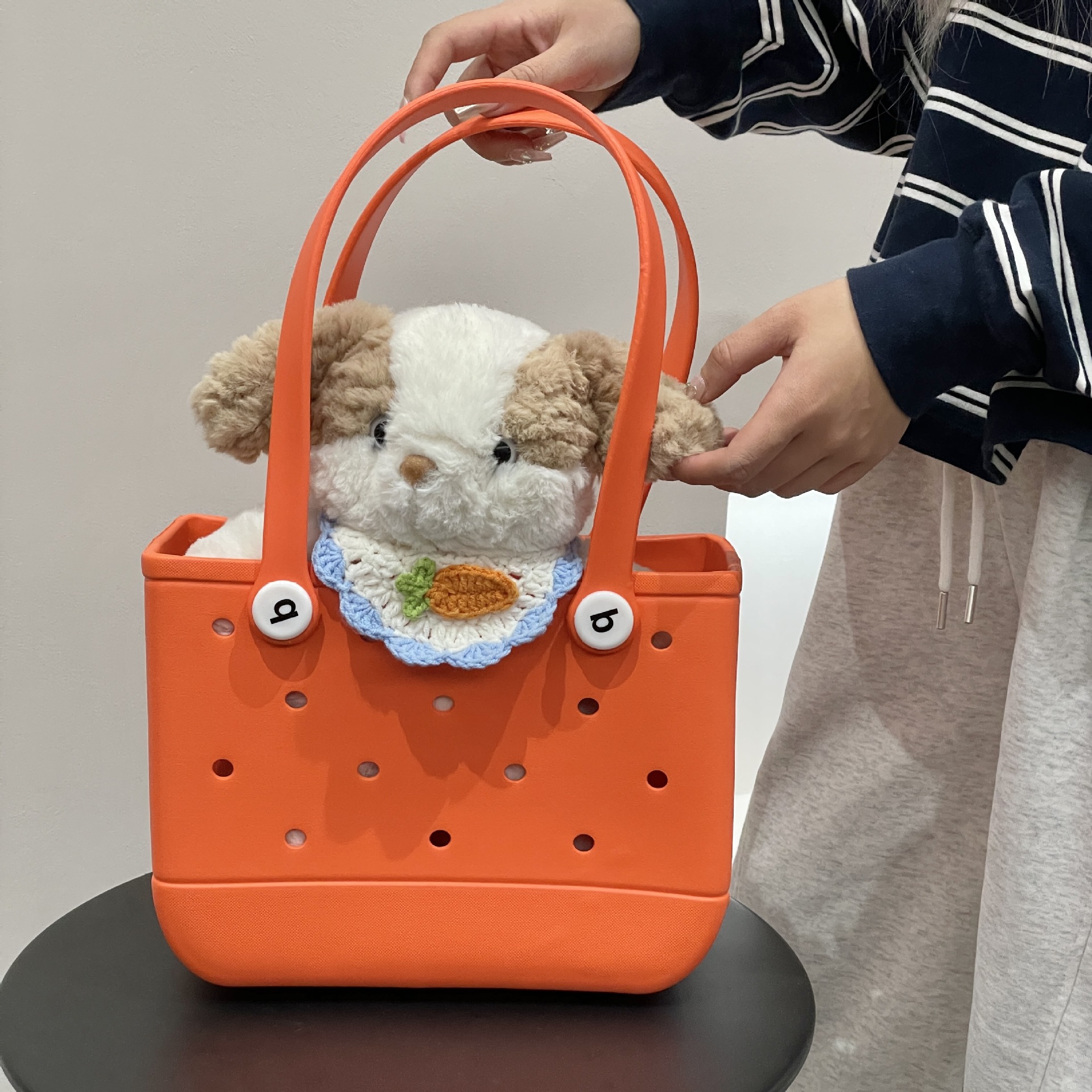 840g Weight Open Closure Type Double Handle Strap Type Tote Bag Bags Type Casual Occasion EVA Material Solid Color Pattern Spring&Summer Season Women's Gender Streetwear Style Square Shape Medium Size Women's Medium EVA Solid Color Streetwear Square Open Tote Bag 5