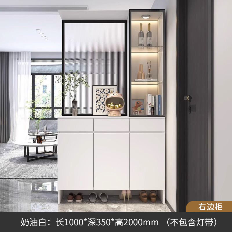 エントリーパーティションキャビネット、ワインキャビネット、モダンでシンプルな長虹ガラススクリーンキャビネット、エントランスキャビネット、シューズキャビネット、一体型リビングルーム|undefined