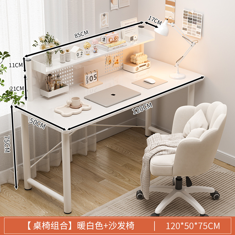 Escritorio de la computadora escritorio estantería escritorio integrado dormitorio hogar Escritorio de oficina individual Workbench estudiante estudio Escritorio