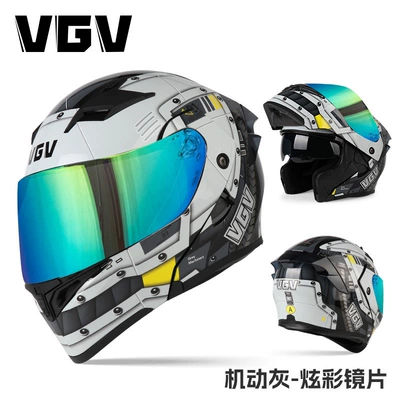 Motosiklet dəbilqələri: Unisex Safety Helmet - m-mobile-gray-colorful-mirror-no-gift-included