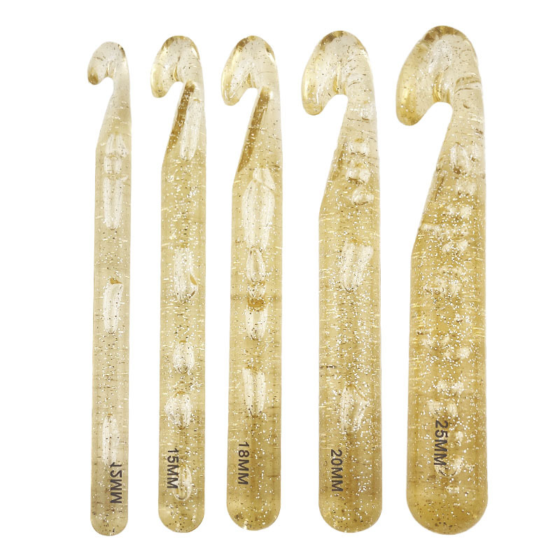 Colorido TPR mango suave traje de ganchillo de aluminio hecho a mano DIY tejer de ganchillo suéter de ganchillo de plástico al por mayor de ganchillo de metal