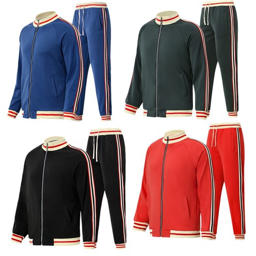 Men's Casual Suite Sports Set Two-Piece Casual Suit with Custom Logo Baseball Suit