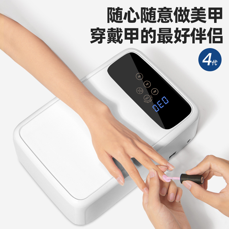 Transfronteriza nueva recargable ensanchada de alta potencia de dos manos lámpara de uñas de secado rápido 178W gran espacio lámpara de fototerapia con almohada de mano