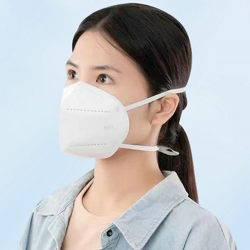 Médico N95 embalaje independiente máscara protectora de cinco capas cómodo transpirable plegable KN95 auricular montado en la oreja al por mayor