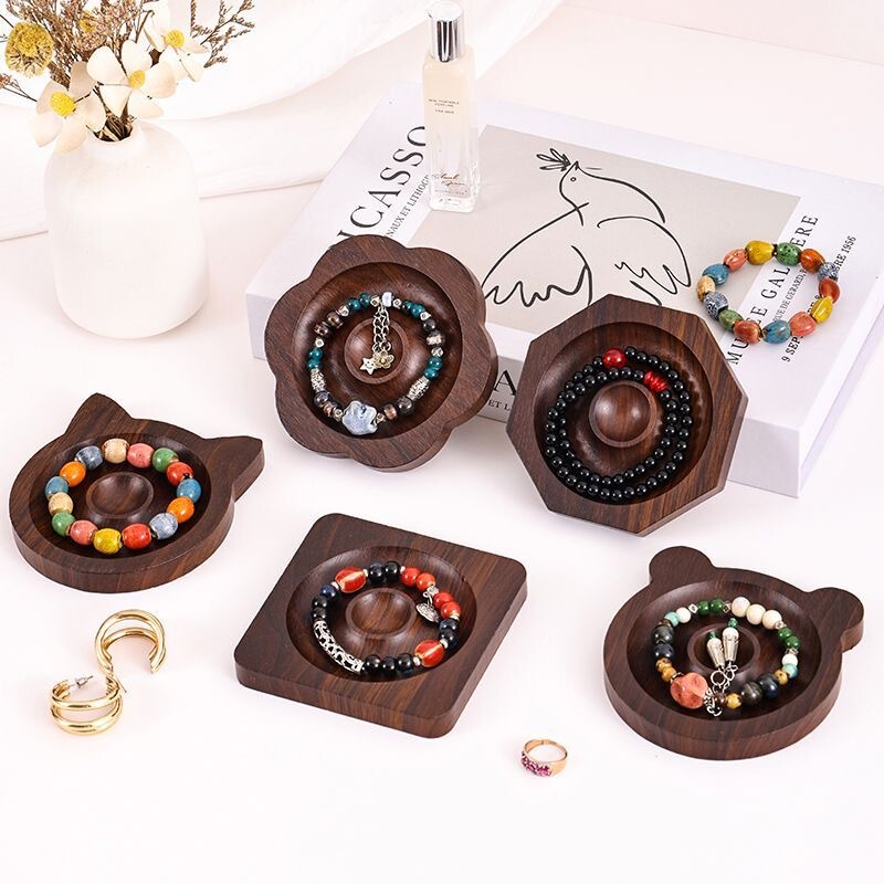 Factory Direct Sales Creative Wooden Bracelet Display Stand, Jewelry Display Tray, Night Market Stall Display Props