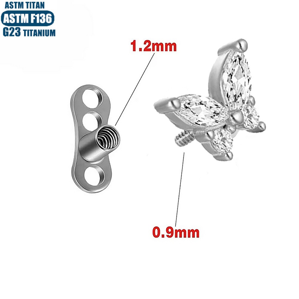 Labret stud lip piercing jewelry styling detail