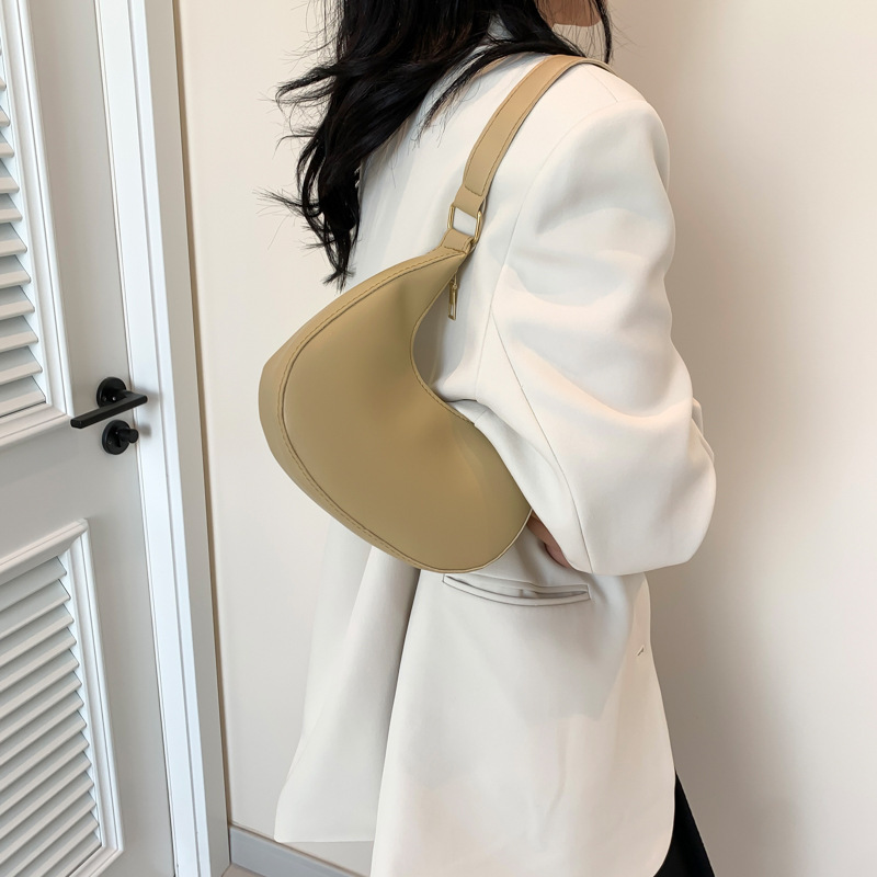 Crescent Schultertasche Für Damen Elegante Unterarmtasche_voghion.com