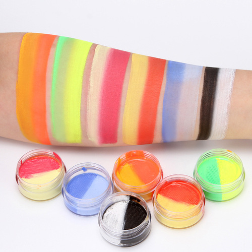 12 bottles of 24 colors matte 10g double color washable body paint eye shadow eyeliner makeup face paint