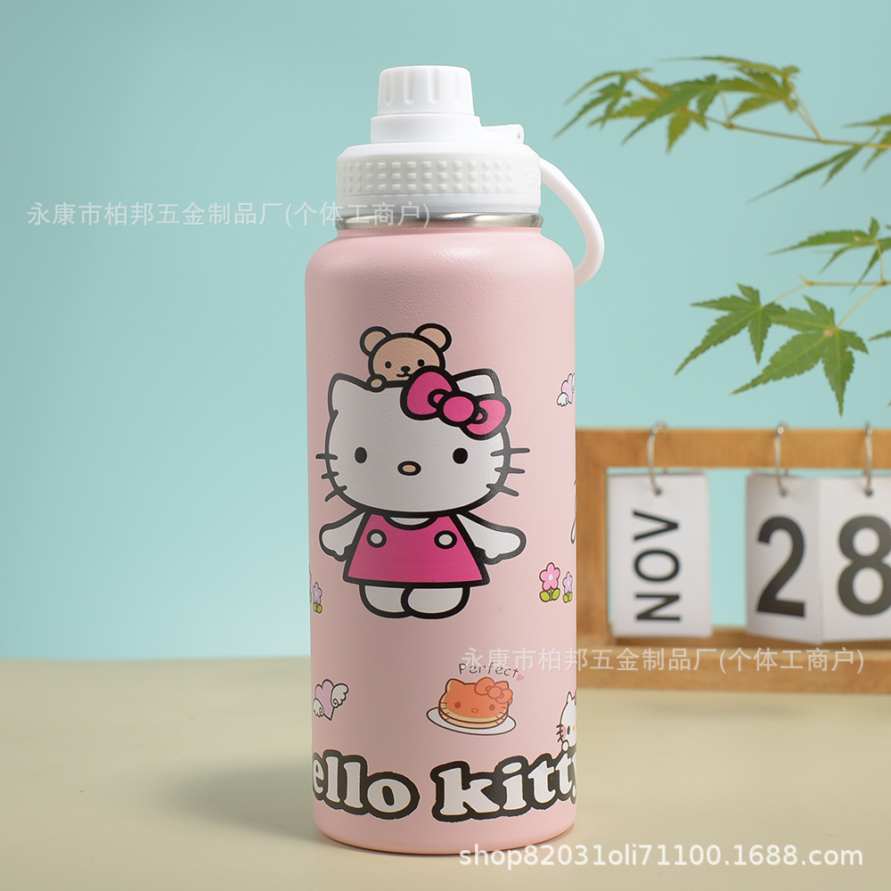 Olla espacial de dibujos animados explosiva transfronteriza, termo, olla portátil de acero inoxidable 304, nuevo punto portátil portátil portátil al por mayor