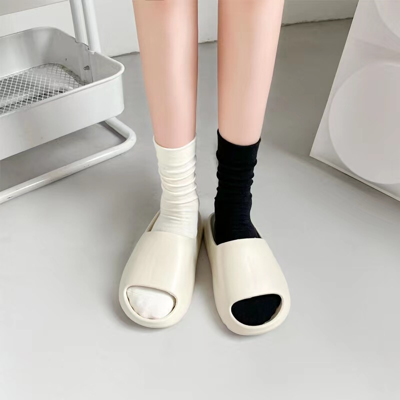 Socks for Women in Spring and Autum Pure Color Confinement Mid-Calf Socks Summer Sweat-Absorbent and Deodorant Cotton Socks Students Pile Socks Zhuji Socks Industry