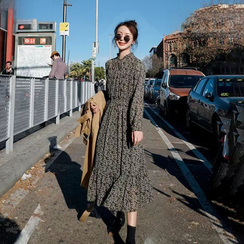 Autumn shiffon long-sleeve