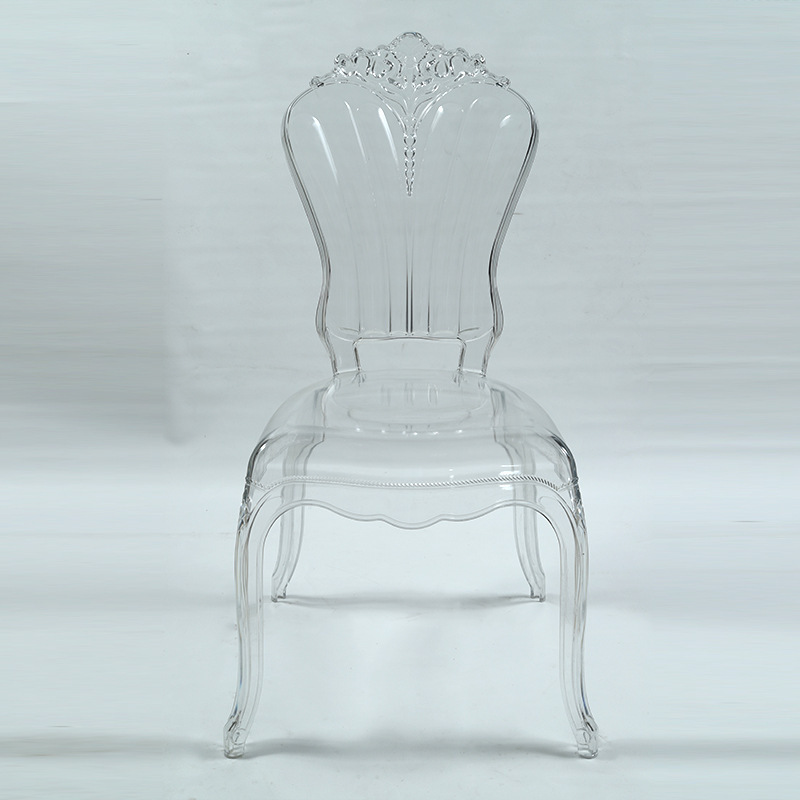 婚礼室外椅子餐椅透明亚克力竹节椅塑料树脂餐椅水晶椅子