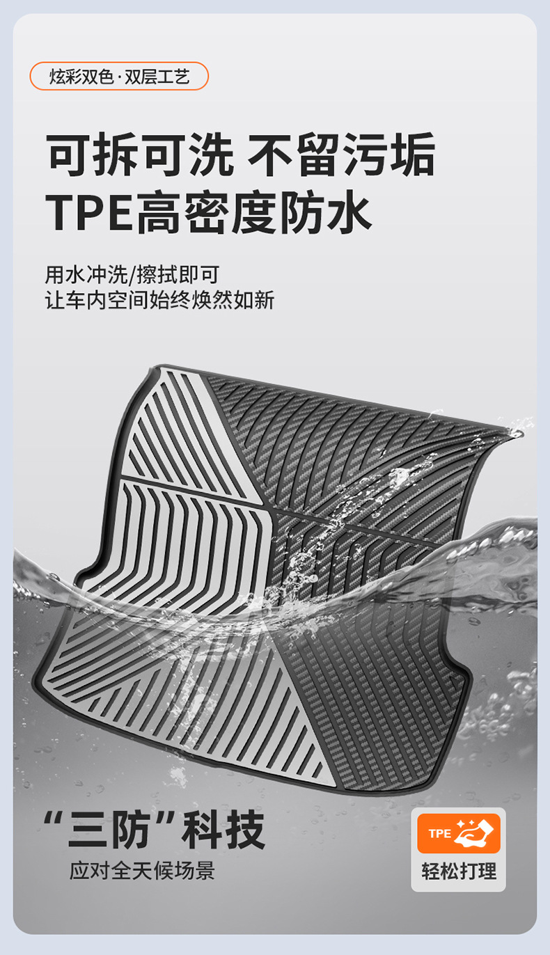 Suitable for Xpeng's New Models P7P7+G9 G7 G6 M03 Gxl03, Special Colorful Tpe Car Trunk Mat