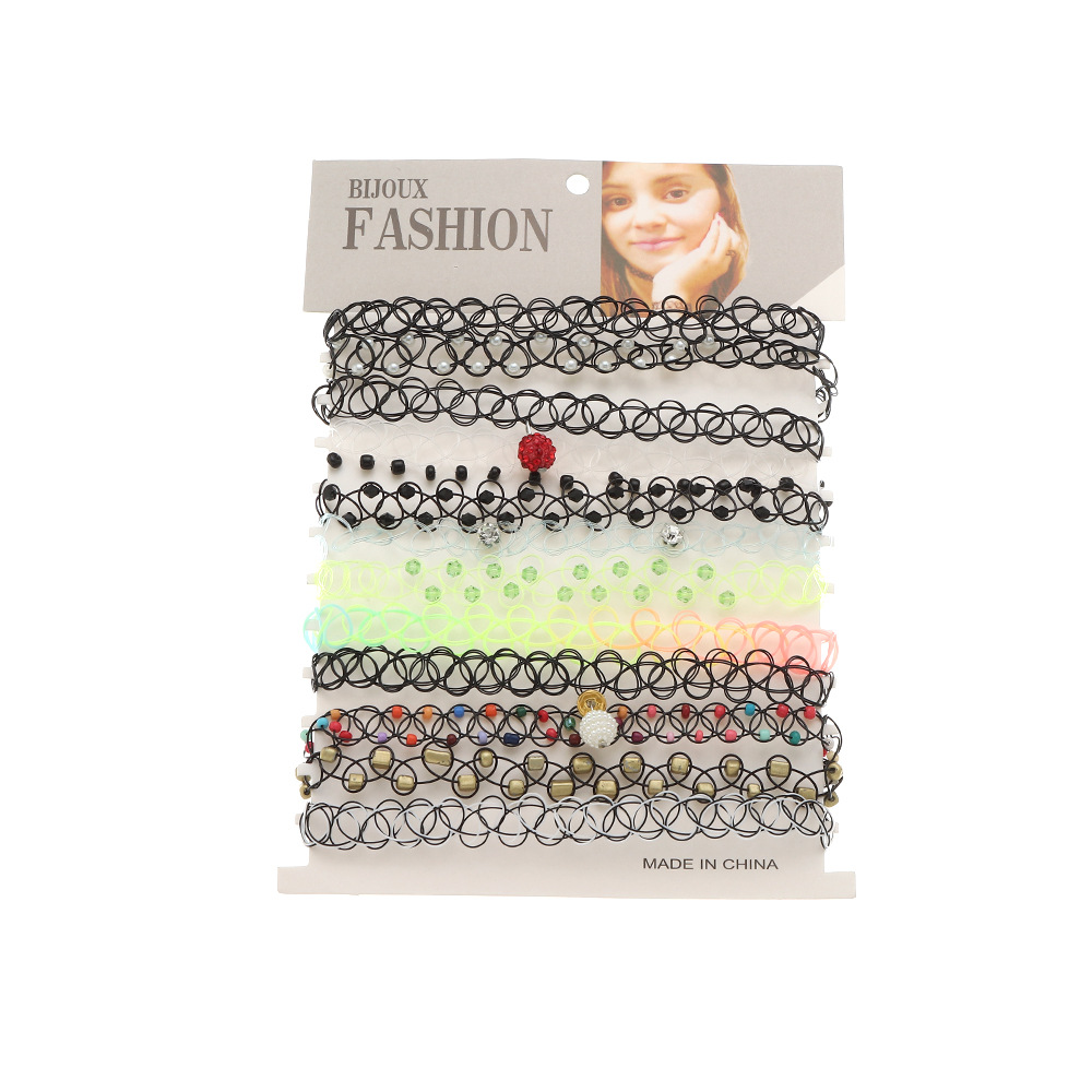 Neue Mode Hohle Kette Kurze Kontrast Farbe Halsband Großhandel display picture 5