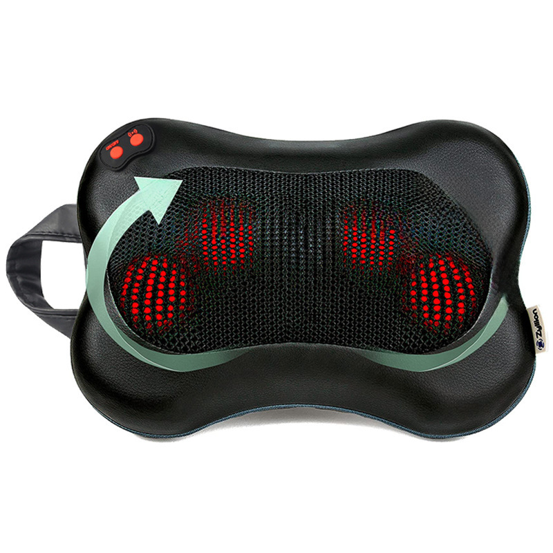 跨境多功能按摩枕腰部按摩仪家用颈椎按摩器车载电动头枕工厂批发