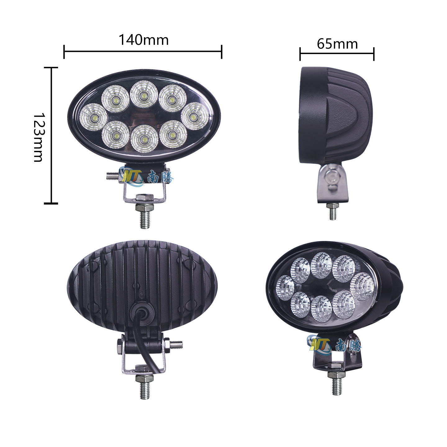 Luz LED de trabajo para coche de visión amplia, carcasa para luz de montacargas, accesorios de iluminación para coche, luz de coche de fundición a presión, superbrillante.