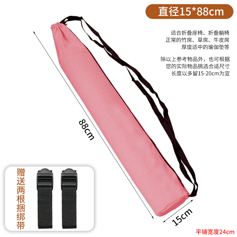 キャンバスの長いストライプのリュックサックの大容量の防湿パッドのヨガのバッグの長い筒の収納袋の延長の斜めにロープの束の口の包みを越えます。