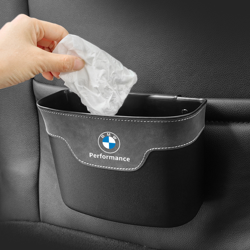 Suede Car Trash Can Car Storage Bag Garbage Bag 3 Series 5 Series 7 Series X3 X5 X1 Supplies