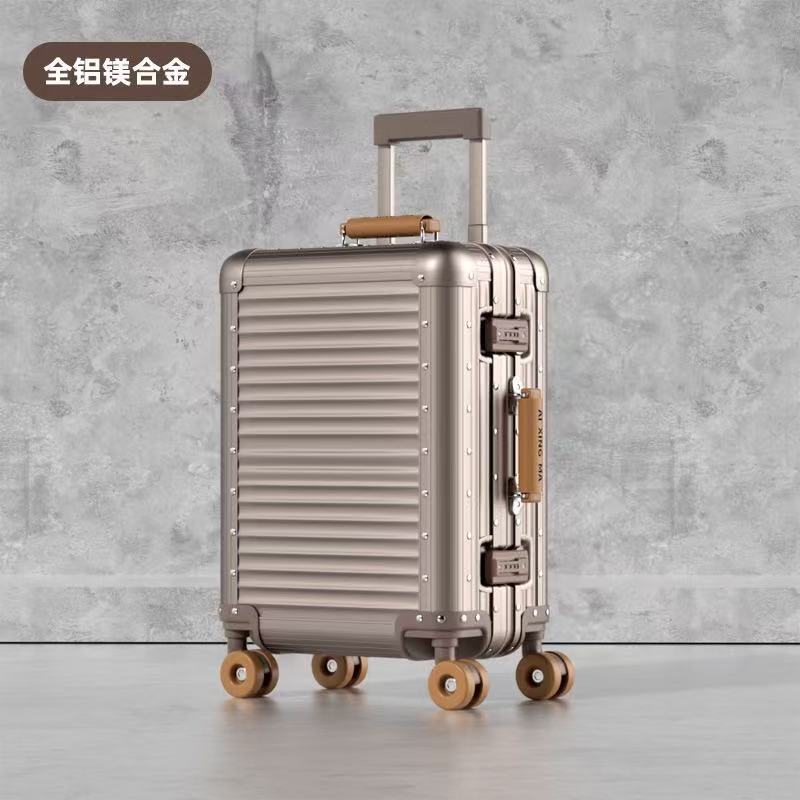 Aluminum-Magnesium Alloy Trolley Case Metal Case 20inch Registration Case New Suitcase Color Matching 24inch Suitcase Upgraded Version