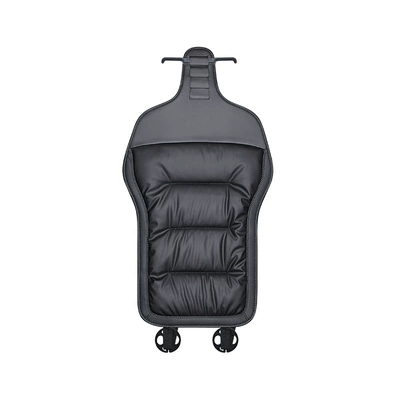 Leather, High-End, Skin-Friendly Seat Cushion, Four Seasons Pad - noble-black-backrest-no-car-logo