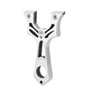 Olympic slingshot stainless steel with flat rubber bands, mirror effect