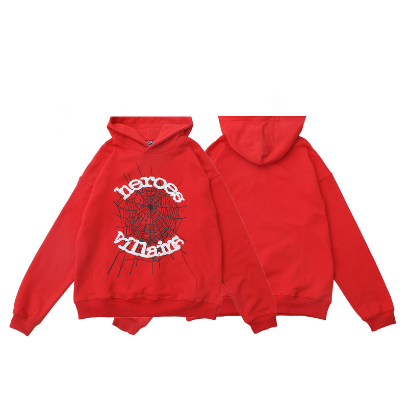 Sp1derヒップホップ歌手Young Thugと同じスタイルのフォームレター555555カップル用パーカーPinkスウェットシャツ|undefined