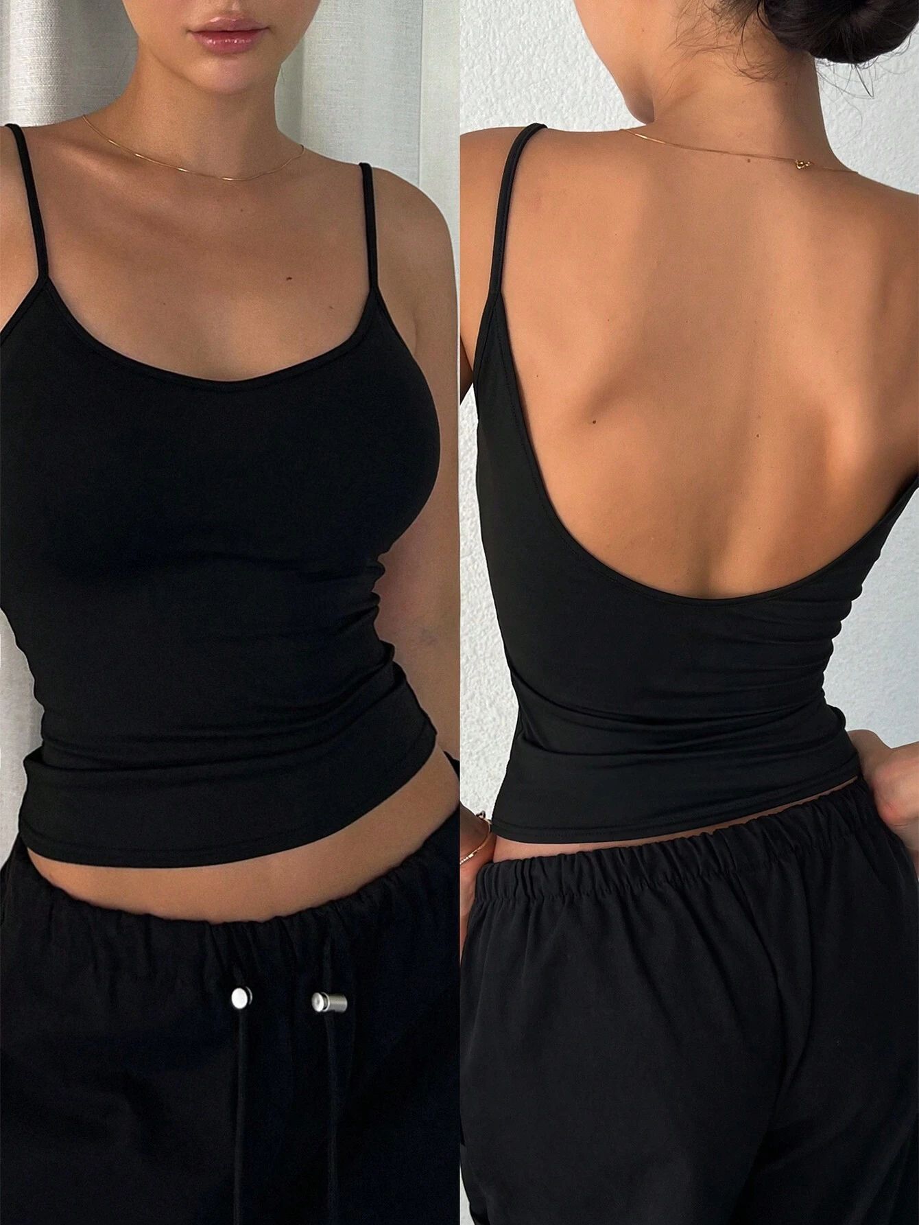 2026 Spicy Girl Style, Backless Camisole Vest, Women's Inner And Outer Tops_ecoleips.com