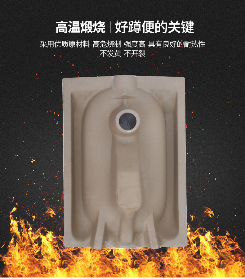 Ceramic toilet bowl, squat toilet, bathroom, ultra-thin household anti-odor squat toilet, large and extra-large set supply chain Application Scenario