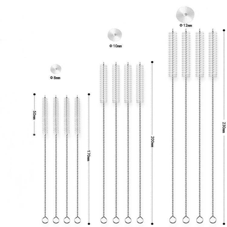Inner hole brush filter cleaning brush straw teapot mouth pipe small gap cleaning long brush suit inner wall cleaning