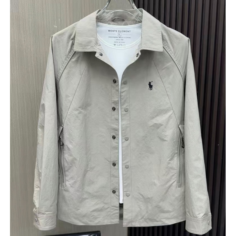 男士翻领夹克高级百搭2025衬衫新款上衣休闲外套潮流防晒男装