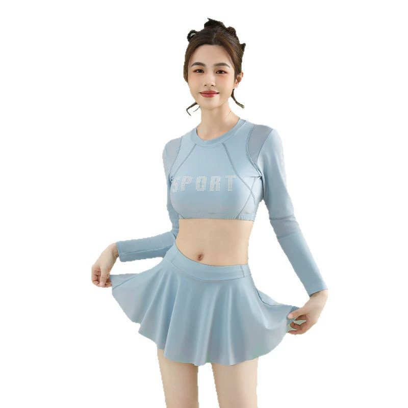 Swimwear, split set, long-sleeve, wholesale, fitted